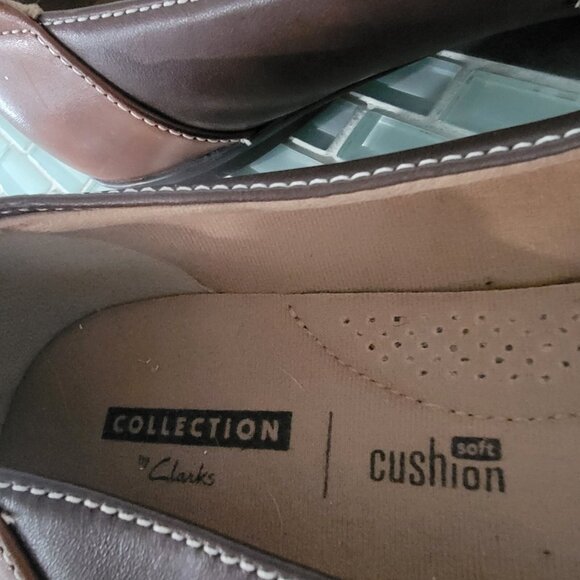 Clarks Loafer Gracelin Gemma Flat Brown Multicolor Leather 7 1/2 M US 5 UK Boho - Picture 4 of 6